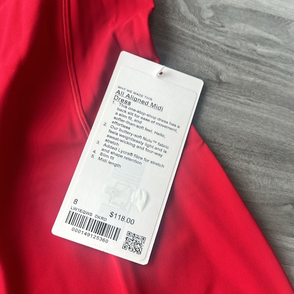 Lululemon All aligned midi dress!! DARK RED!! BEAUTIFUL!❤️ - Picture 9 of 10
